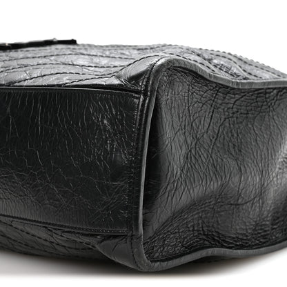Saint Laurent Crinkled Calfskin Matelasse Monogram Large Niki Shopper Tote Black 10 of 10