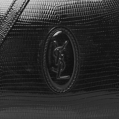 Saint Laurent Calfskin Lizard Embossed Le 61 Camera Bag Black 6 of 8
