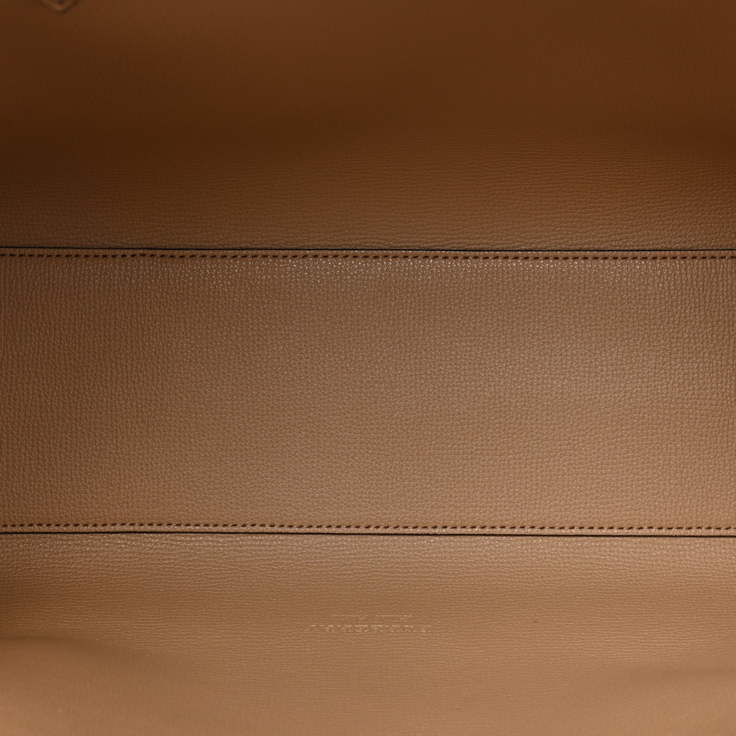 Burberry Grainy Calfskin Haymarket Check Medium Reversible Tote Camel 5 of 9