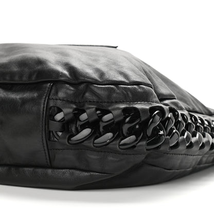 Chanel Calfskin Modern Chain Rhodoid Hobo Black 10 of 12