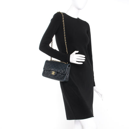 Chanel Lambskin Quilted Small Double Flap Navy 3 of 9