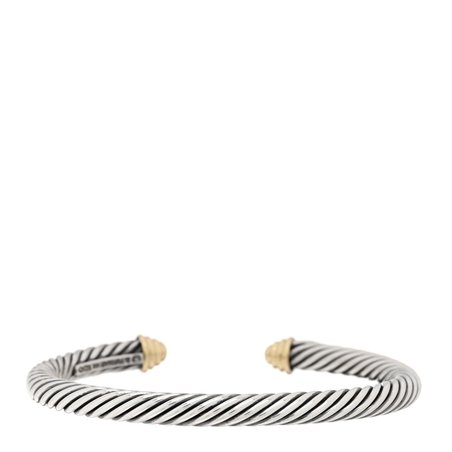 Sterling Silver 14K Yellow Gold 5mm Cable Classics Bracelet