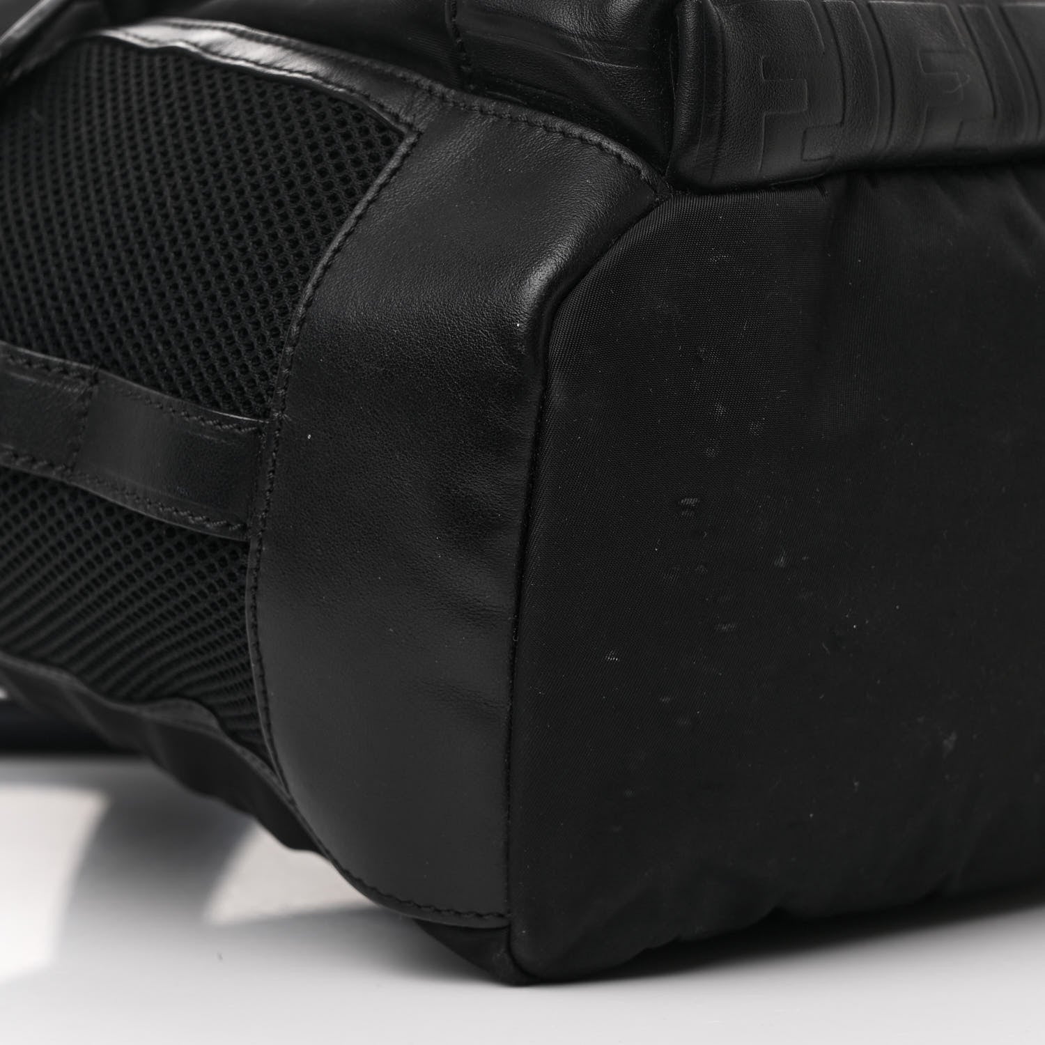 Fendi Nylon FF Embossed Backpack Black 9 of 13