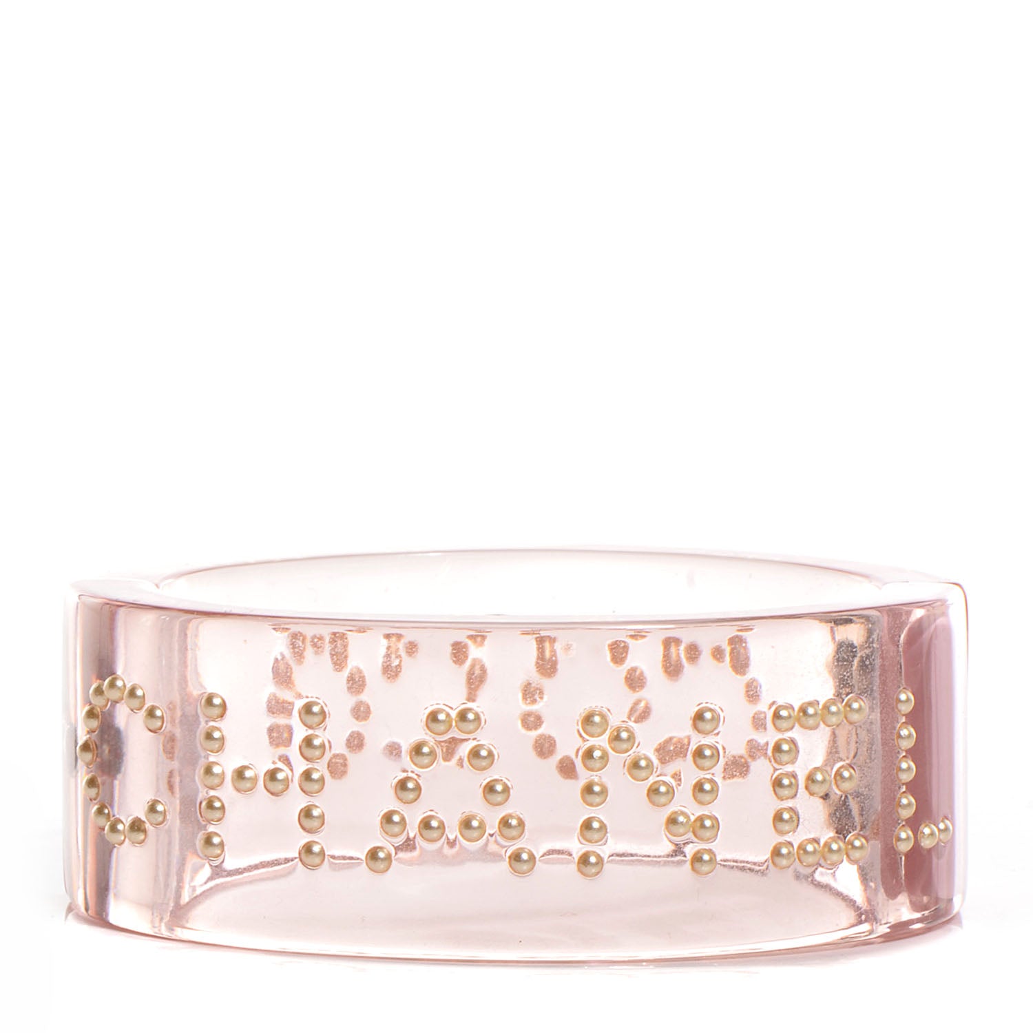 Chanel Resin Pearl Coco Cuff Pink 1 of 5