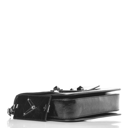 Valentino Garavani Craquele Calfskin B-Rockstud Flap Black 4 of 8