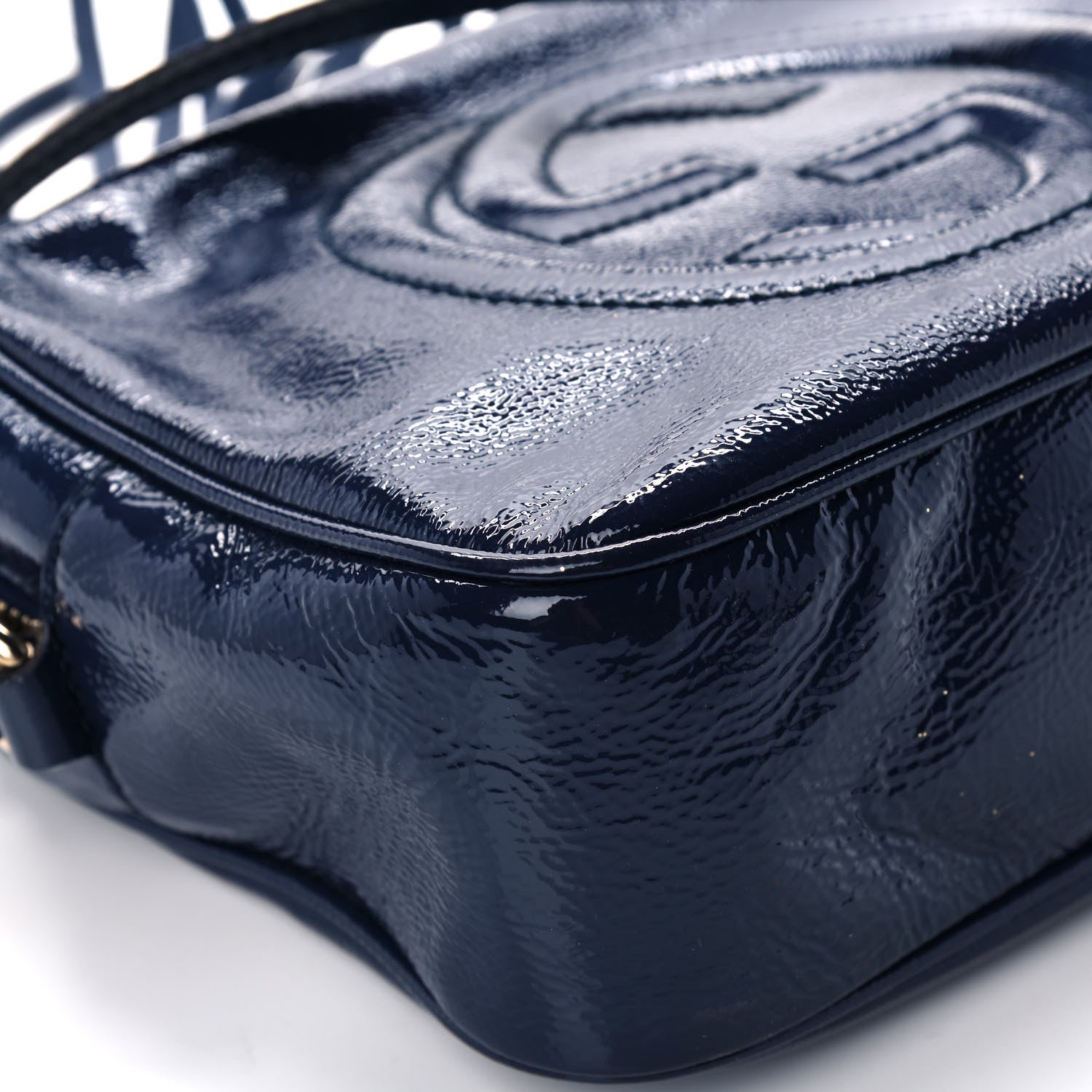 Gucci Vernice Naplack Small Soho Disco Bag Uniform Blue 9 of 11