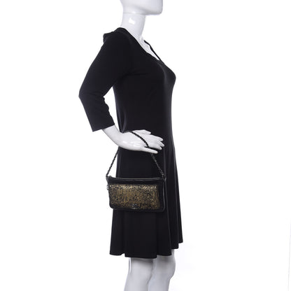 Chanel Lambskin Mineral Nights Wristlet Gold Black 2 of 9