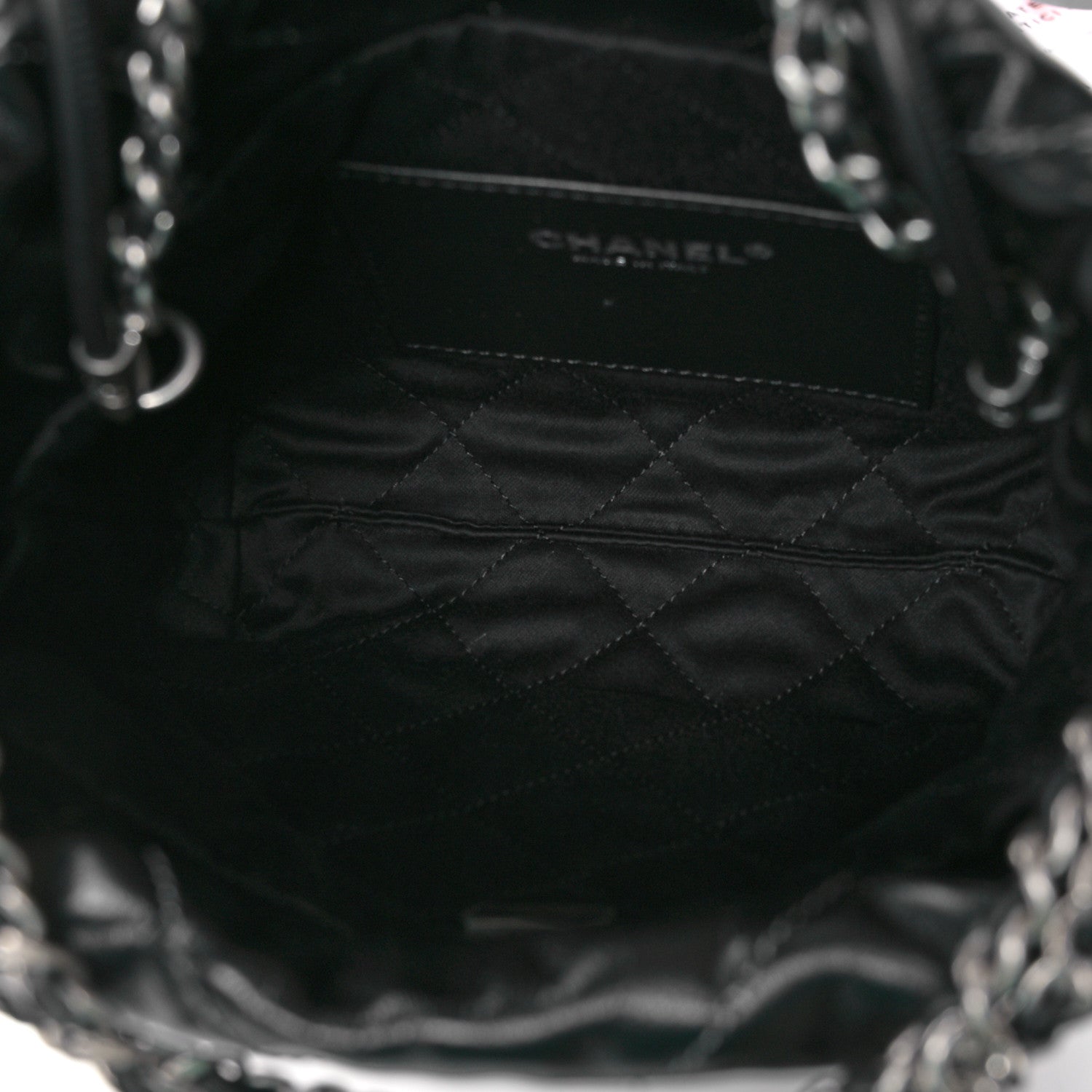 Chanel Metallic Shaded Calfskin Quilted Mini Chanel 22 Black Silver 5 of 11