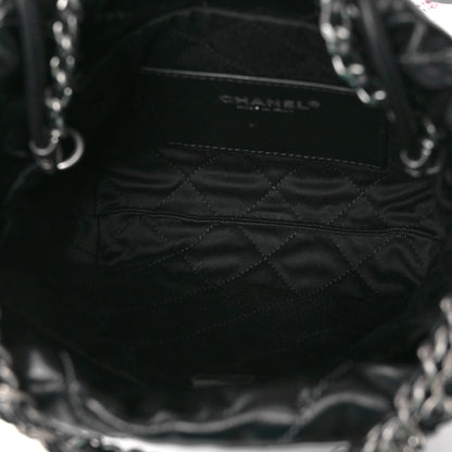 Chanel Metallic Shaded Calfskin Quilted Mini Chanel 22 Black Silver 5 of 11