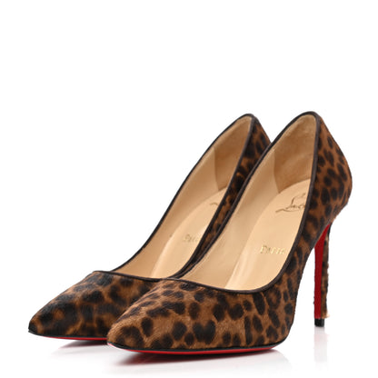 Christian Louboutin Veau Velours Pigalle Follies 100 Pumps 37 Leopard 3 of 8