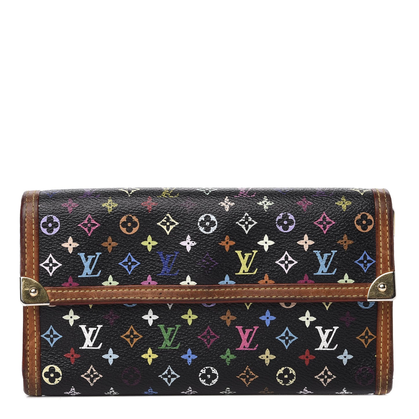 Monogram Multicolor Porte Tresor International Wallet Black