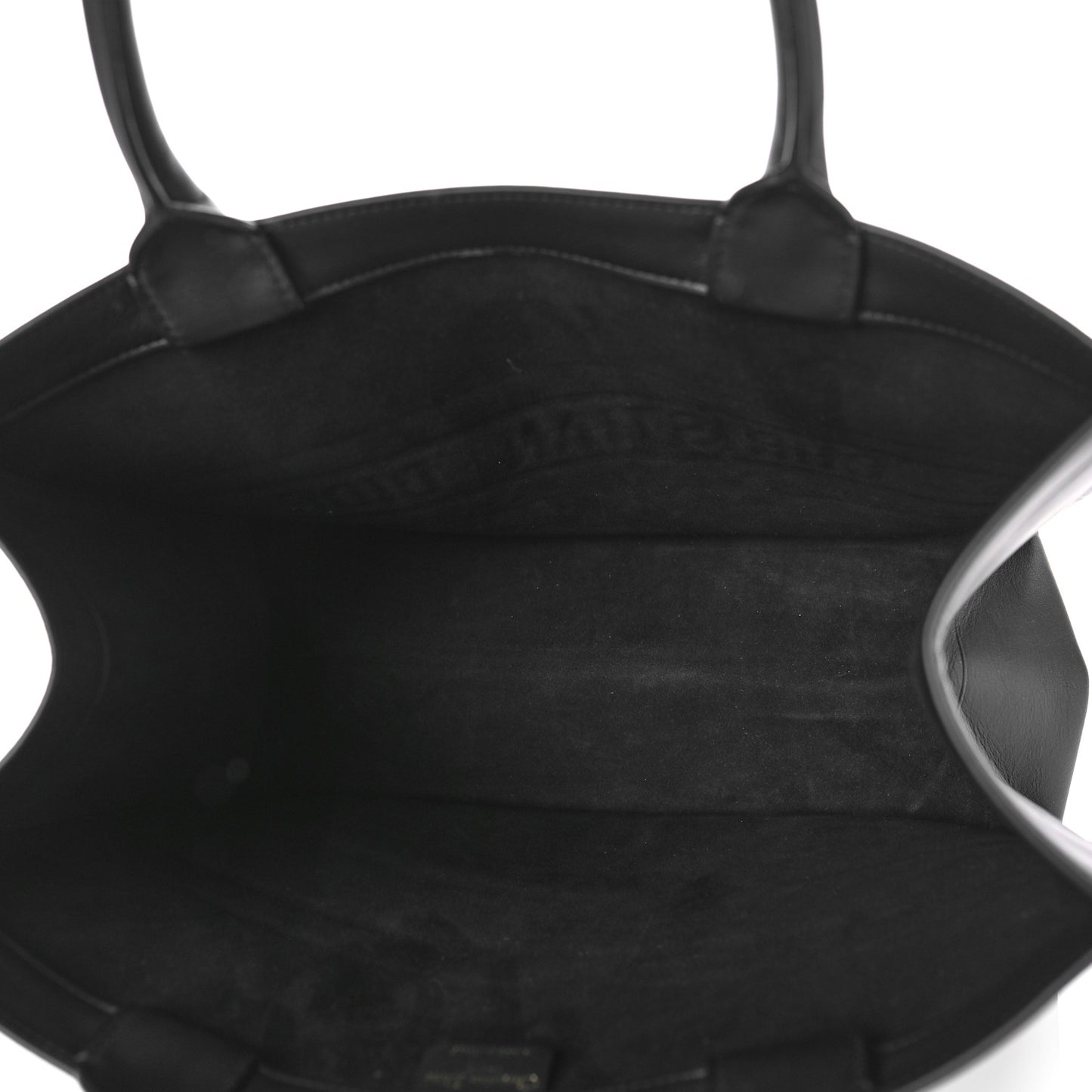 Calfskin Embossed Medium Book Tote Black