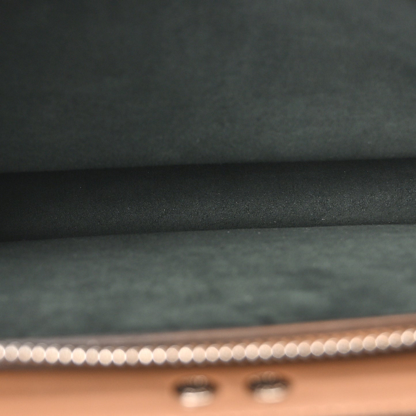 Cuoio Romano Vitello Cover Glazed Fabric Bi-Color FF 1974 Mini Peekaboo I SEE U Satchel  Grigio Chiaro Ghiaia