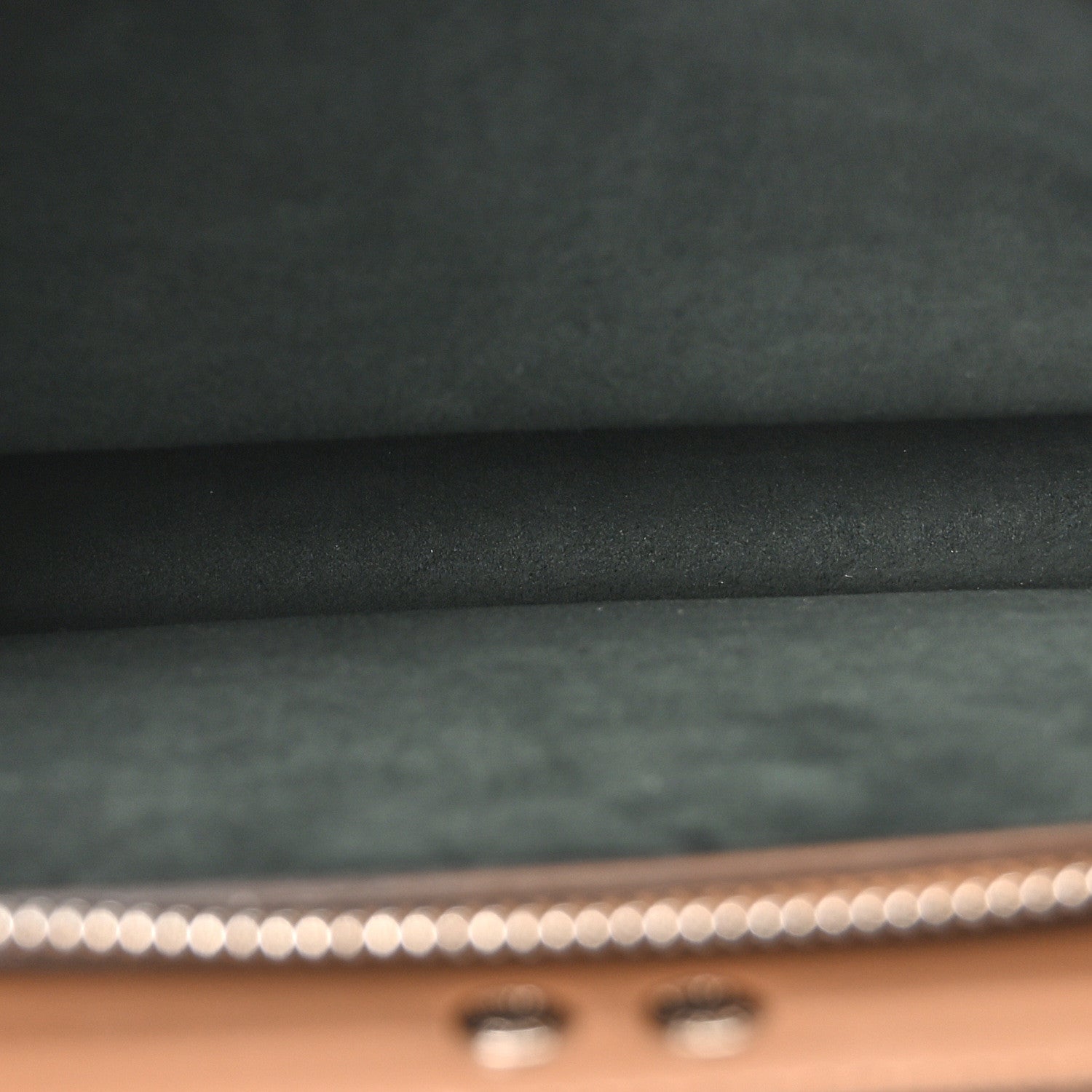 Fendi Cuoio Romano Vitello Cover Glazed Fabric Bi-Color FF 1974 Mini Peekaboo I SEE U Satchel  Grigio Chiaro Ghiaia 5 of 9