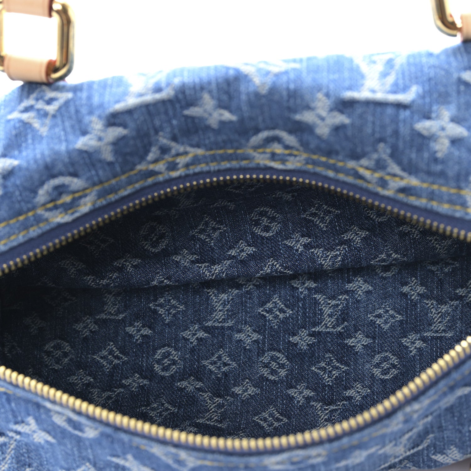 Louis Vuitton Monogram Denim Papillon Denim Blue 5 of 8