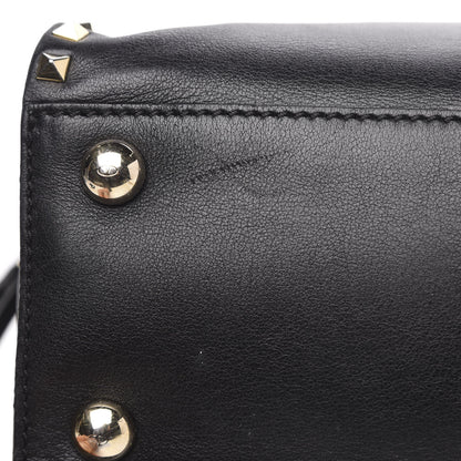 Valentino Garavani Vitello Rockstud Dome Shopper Black 9 of 16