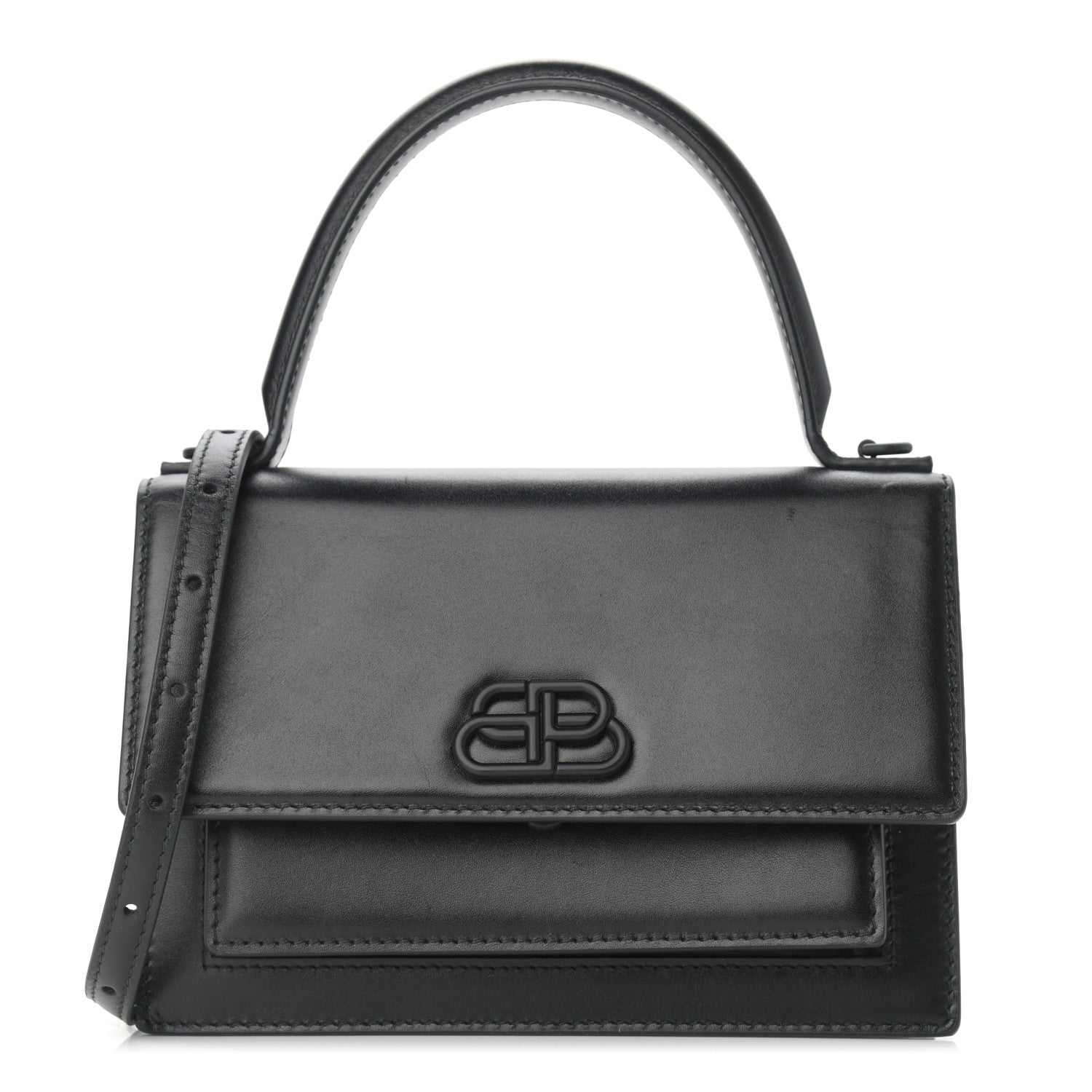 Balenciaga Box Calfskin Monochrome XS Sharp Top Handle Bag Black 1 of 10