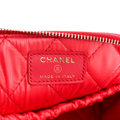 Chanel Caviar Quilted Medium Cosmetic Case Dark Pink 6 of 8