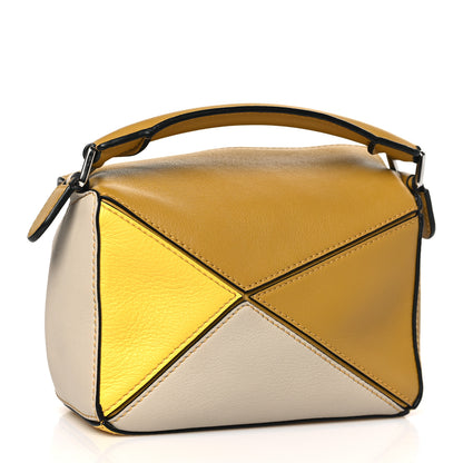 Loewe Grained Calfskin Mini Puzzle Bag Ocre Yellow 2 of 9