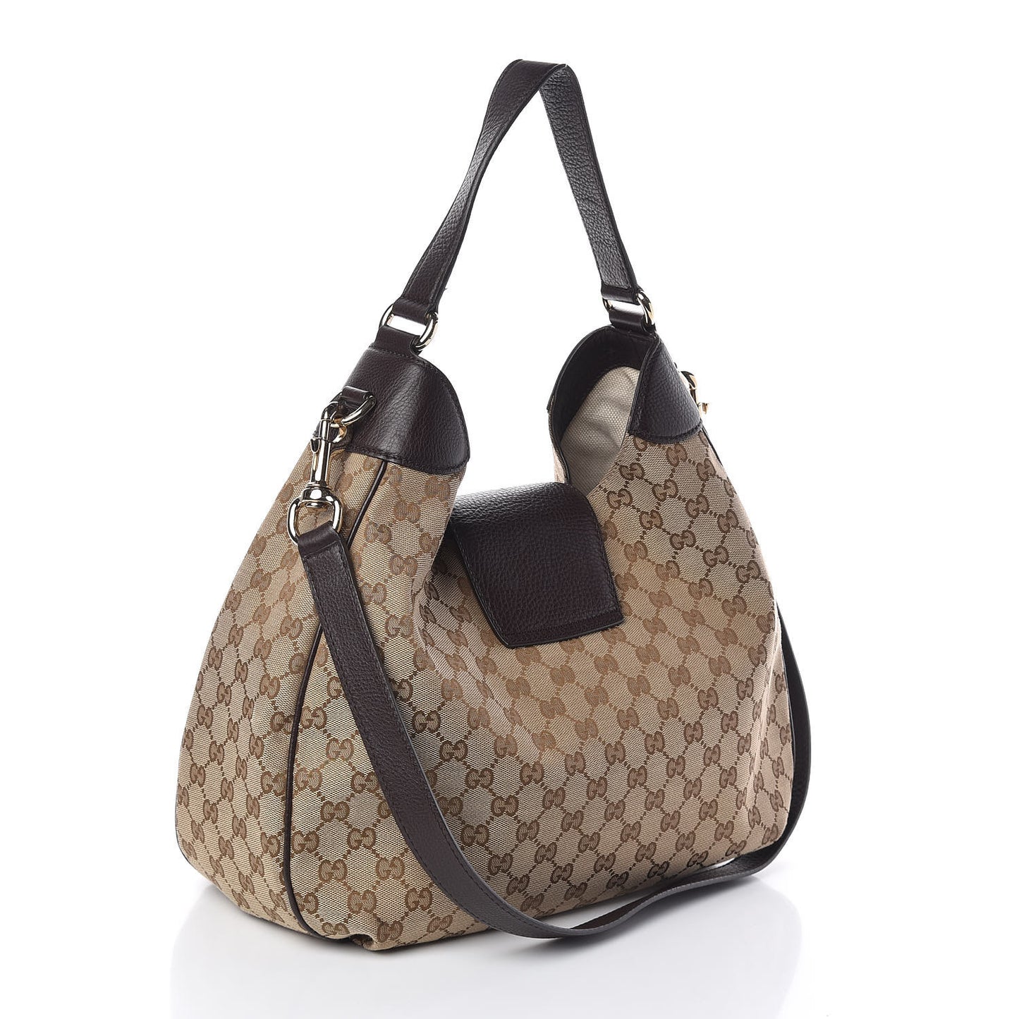 Monogram Web Medium Dressage Hobo Dark Brown