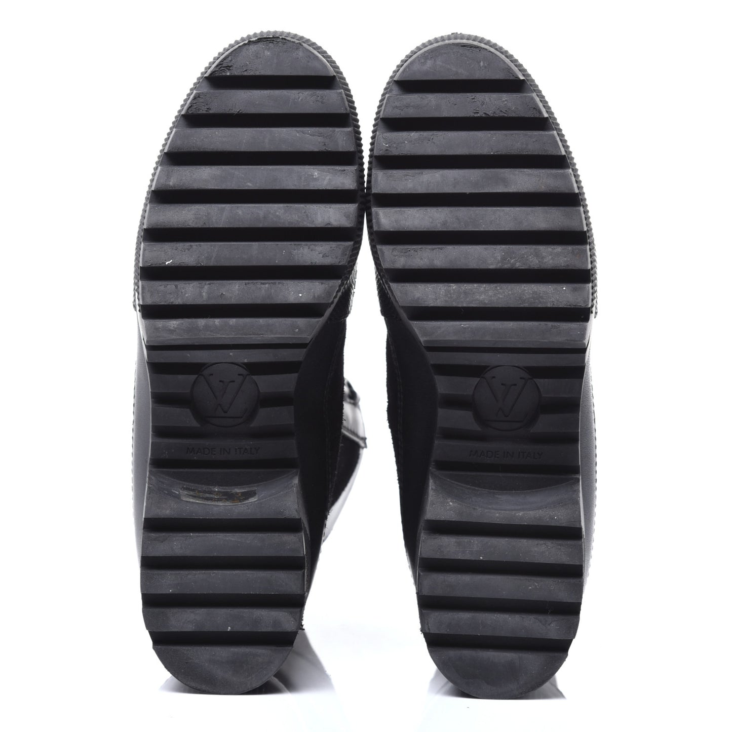 Suede Calfskin Monogram LV Black Heart Laureate Platform Desert Boots 38 Black