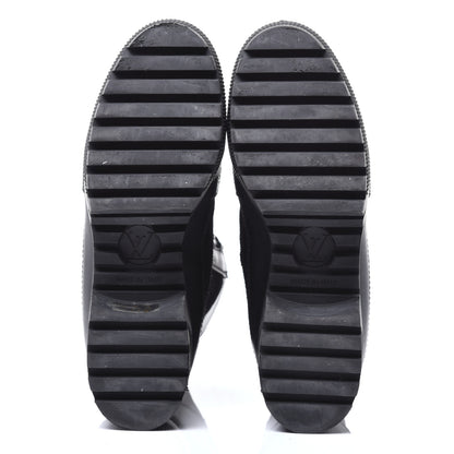 Louis Vuitton Suede Calfskin Monogram LV Black Heart Laureate Platform Desert Boots 38 Black 6 of 10