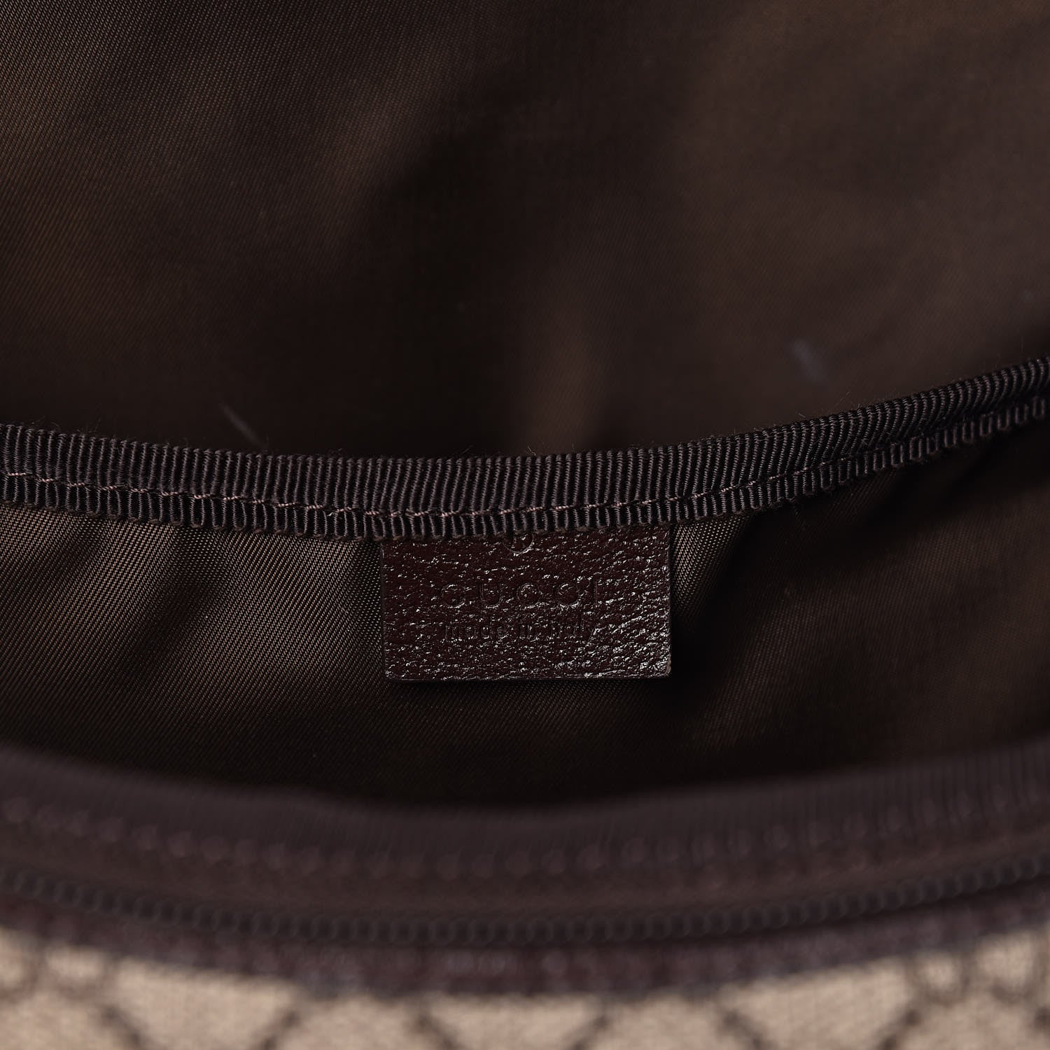 Gucci GG Supreme Monogram Selleria Calfskin Large Diaper Bag Beige Ebony Cocoa Dark Chocolate 6 of 13