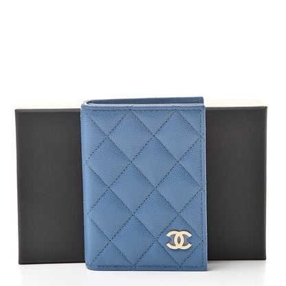 Chanel Caviar Quilted Card Holder Wallet Blue 9 of 9