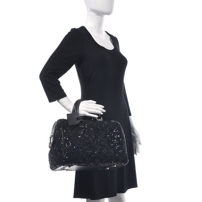 Louis Vuitton Sequin Monogram Sunshine Express Speedy Black 2 of 13