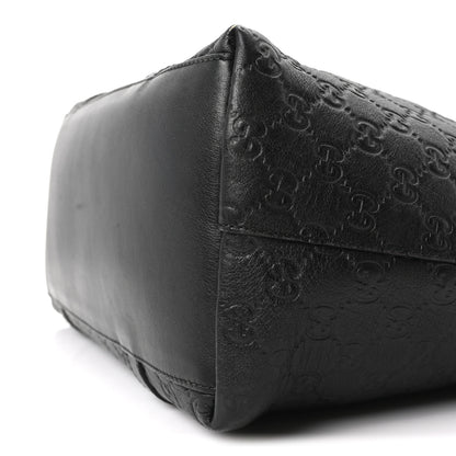 Gucci Guccissima Large GG Charm Convertible Dome Satchel Black 10 of 10