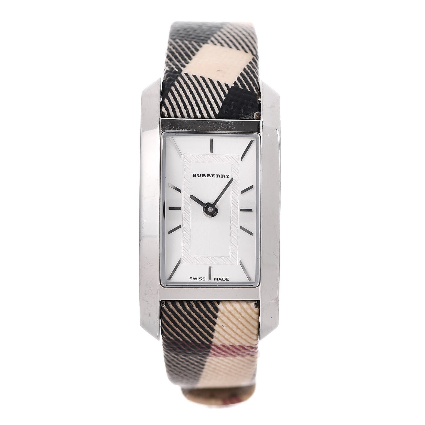 Stainless Steel Calfskin 20mm Heritage Nova Check Quartz Watch BU9503