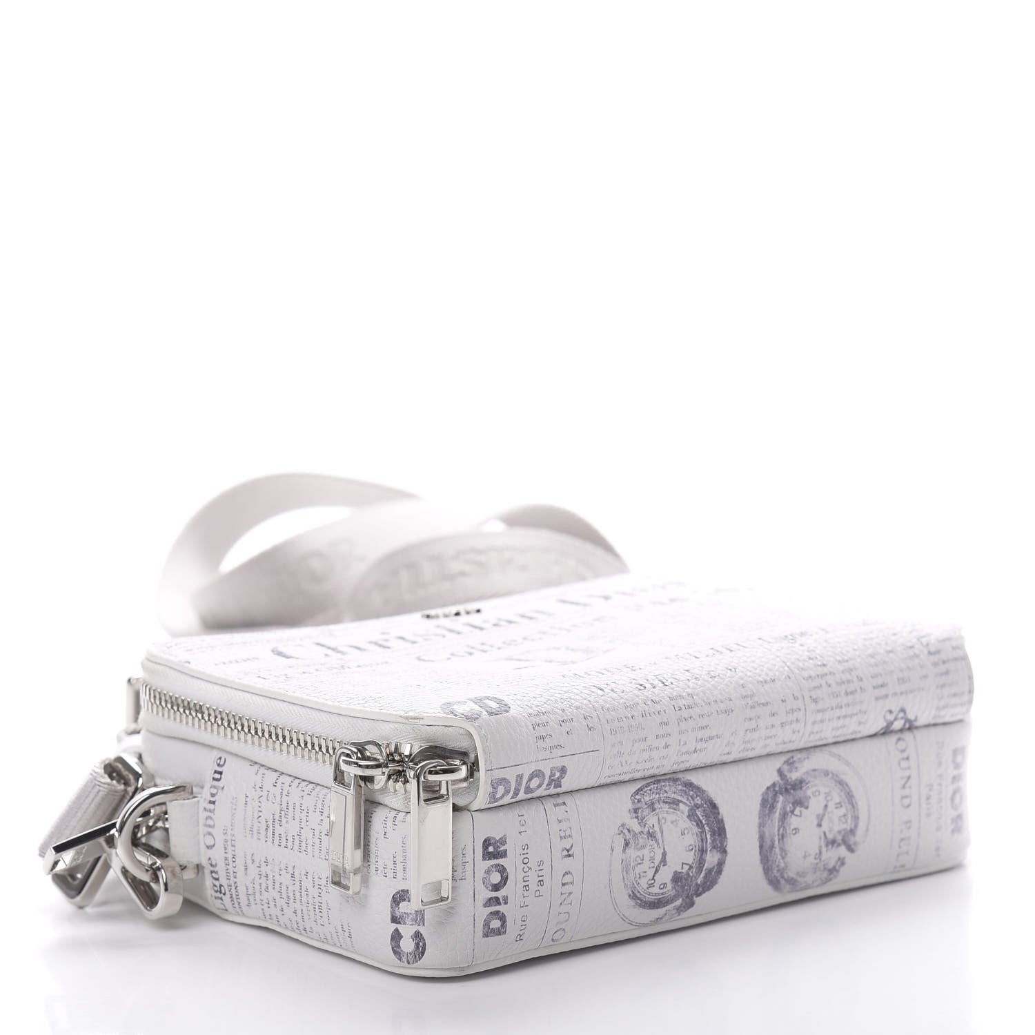 Christian Dior X DANIEL ARSHAM Grained Calfskin Newspaper Messenger White 4 of 14