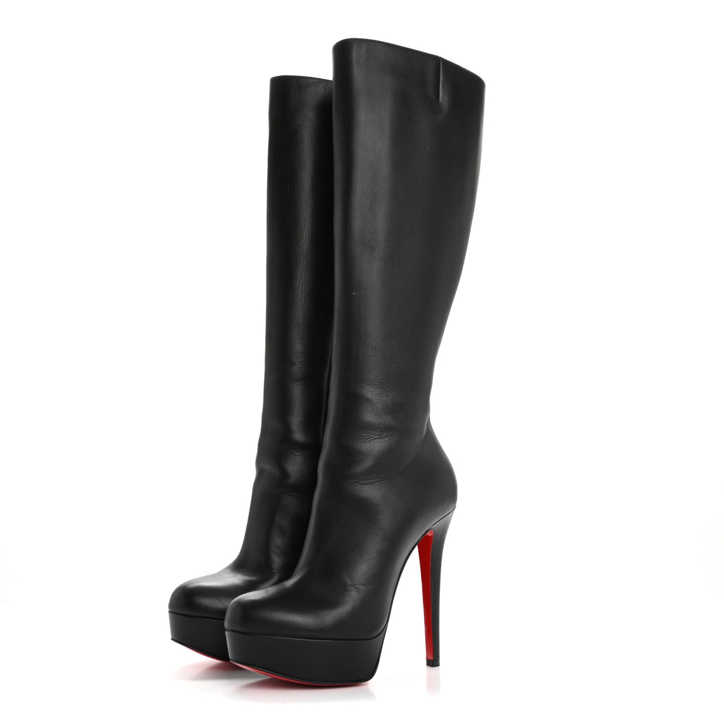Calfskin Bianca Botta 120 Knee Boots 35.5 Black