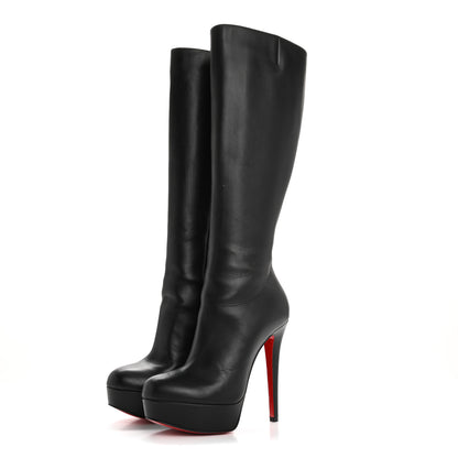 Christian Louboutin Calfskin Bianca Botta 120 Knee Boots 35.5 Black 3 of 10