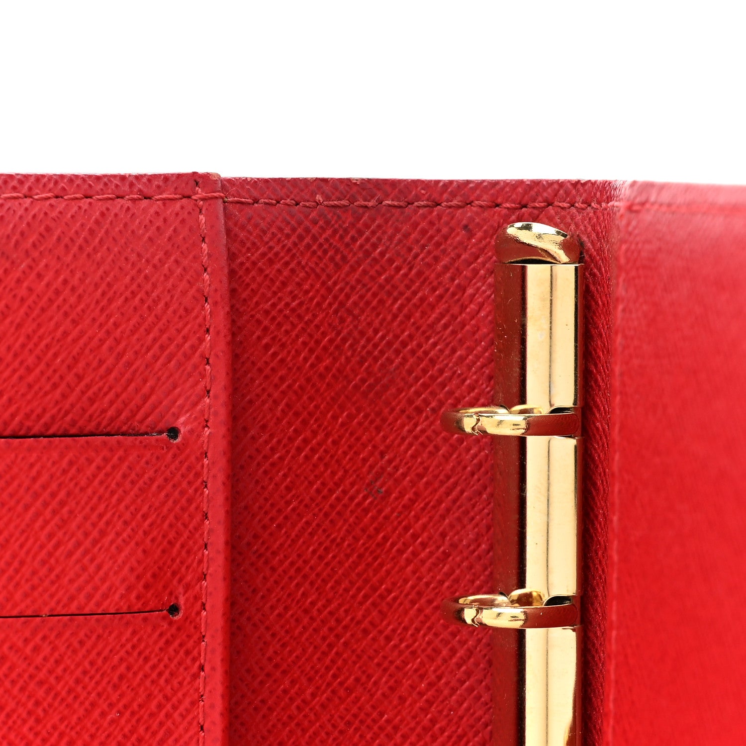 Louis Vuitton Damier Ebene Koala Small Ring Agenda Cover Red 11 of 11