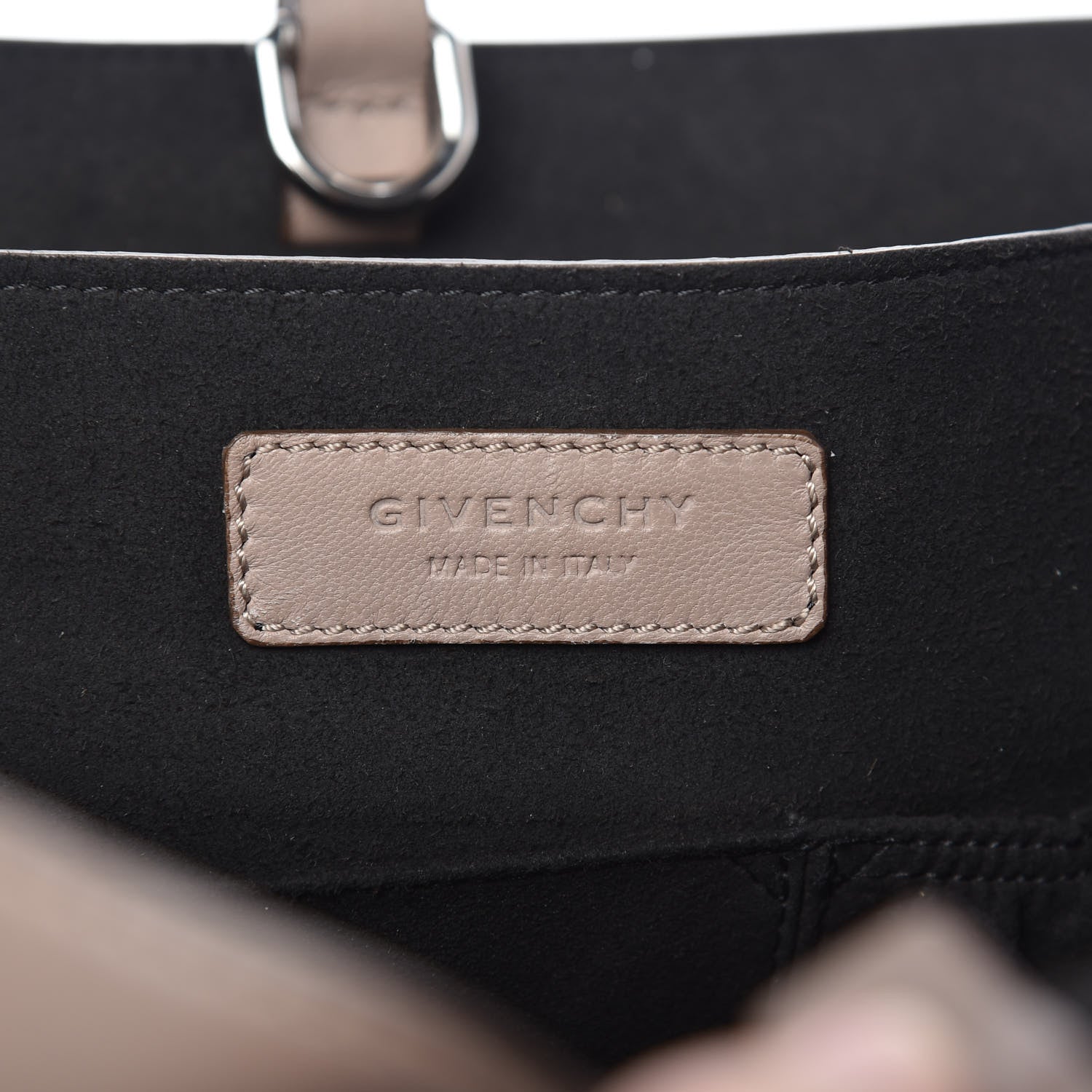 Givenchy Calfskin Crocodile Embossed Medium Shark Lock Satchel Sand 8 of 12