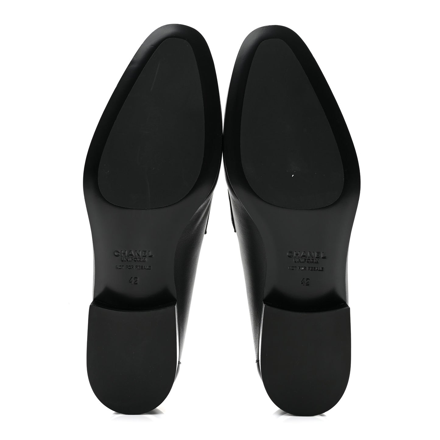 Lambskin Mens Stitched CC Loafers 42 Black