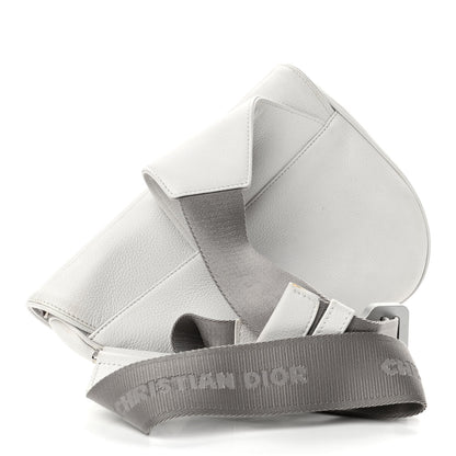 Christian Dior Grained Calfskin Kim Jones Saddle Bag White 2 of 4