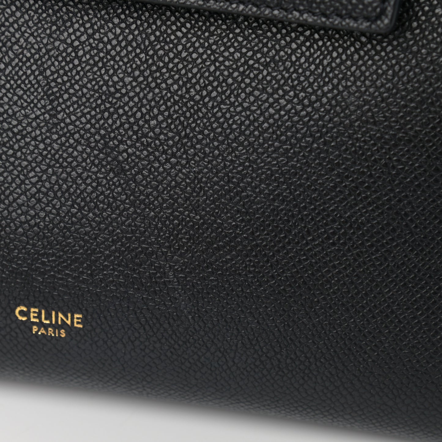 Grained Calfskin Micro Belt Bag Black