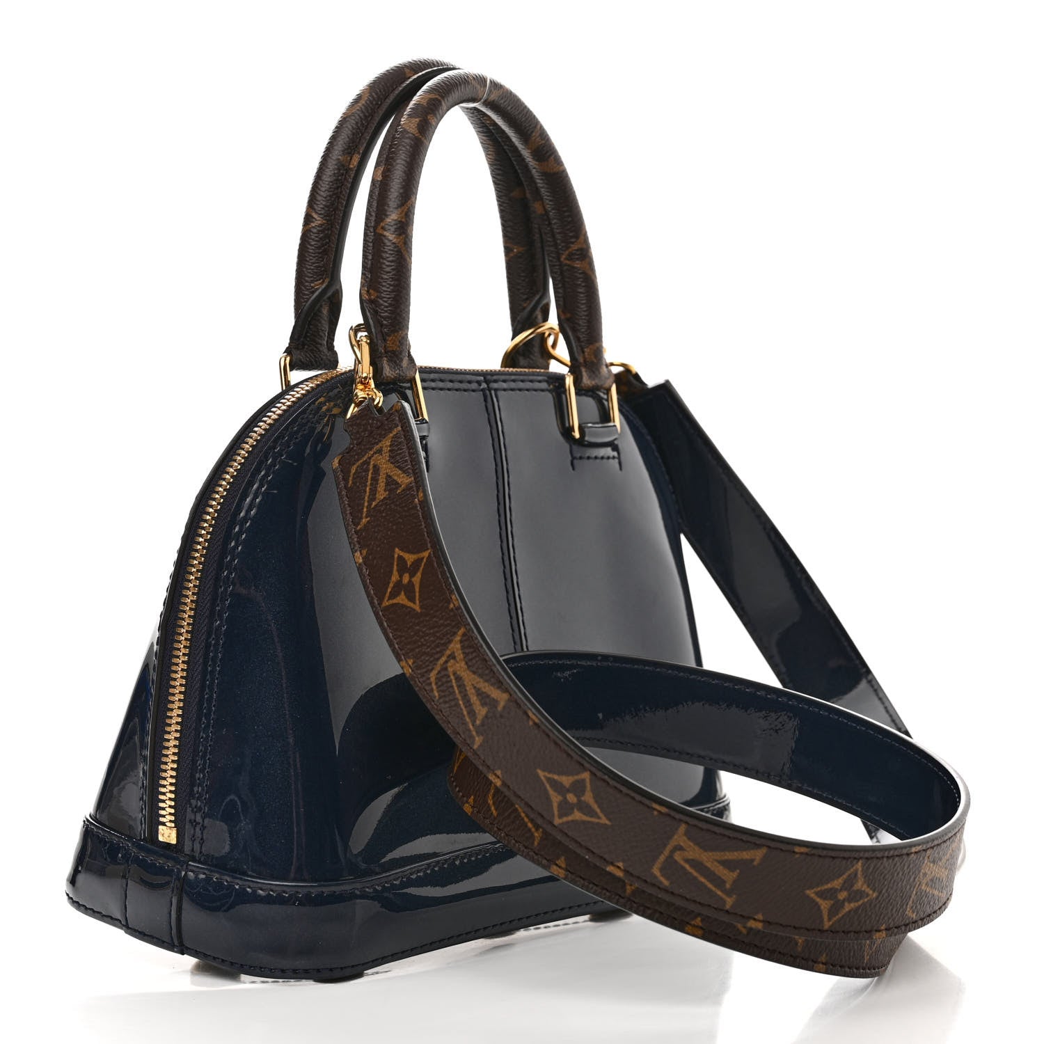 Louis Vuitton Patent Monogram Alma BB Marine 3 of 10