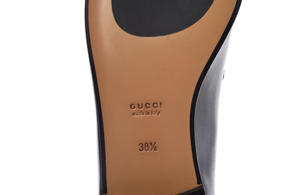 Gucci Calfskin Womens Jordaan Loafers 38.5 Black 6 of 10