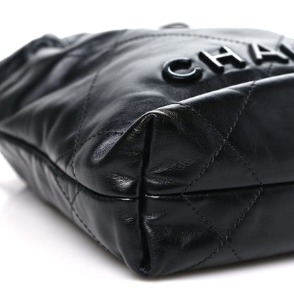 Chanel Shiny Calfskin Quilted Mini Chanel 22 So Black 9 of 10
