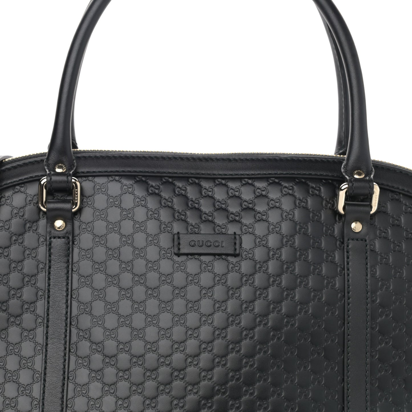 Soft Microguccissima Dome Satchel Black