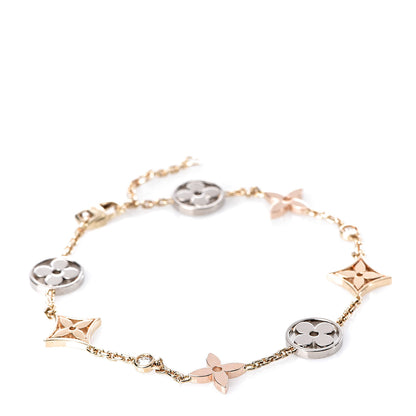 Louis Vuitton 18K Yellow White Pink Gold Diamond Idylle Blossom Bracelet 1 of 4