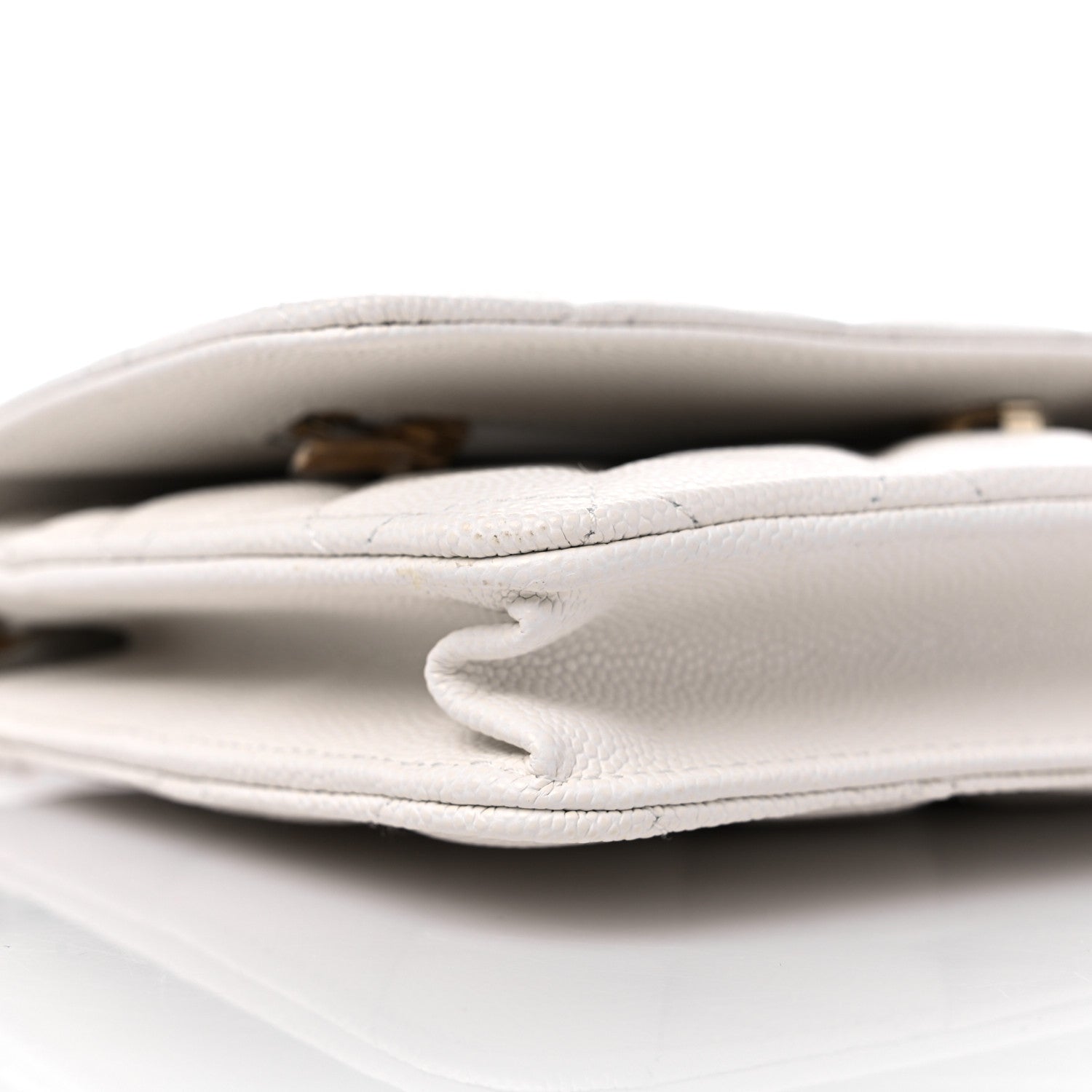 Chanel Caviar Quilted Wallet On Chain WOC White 9 of 11