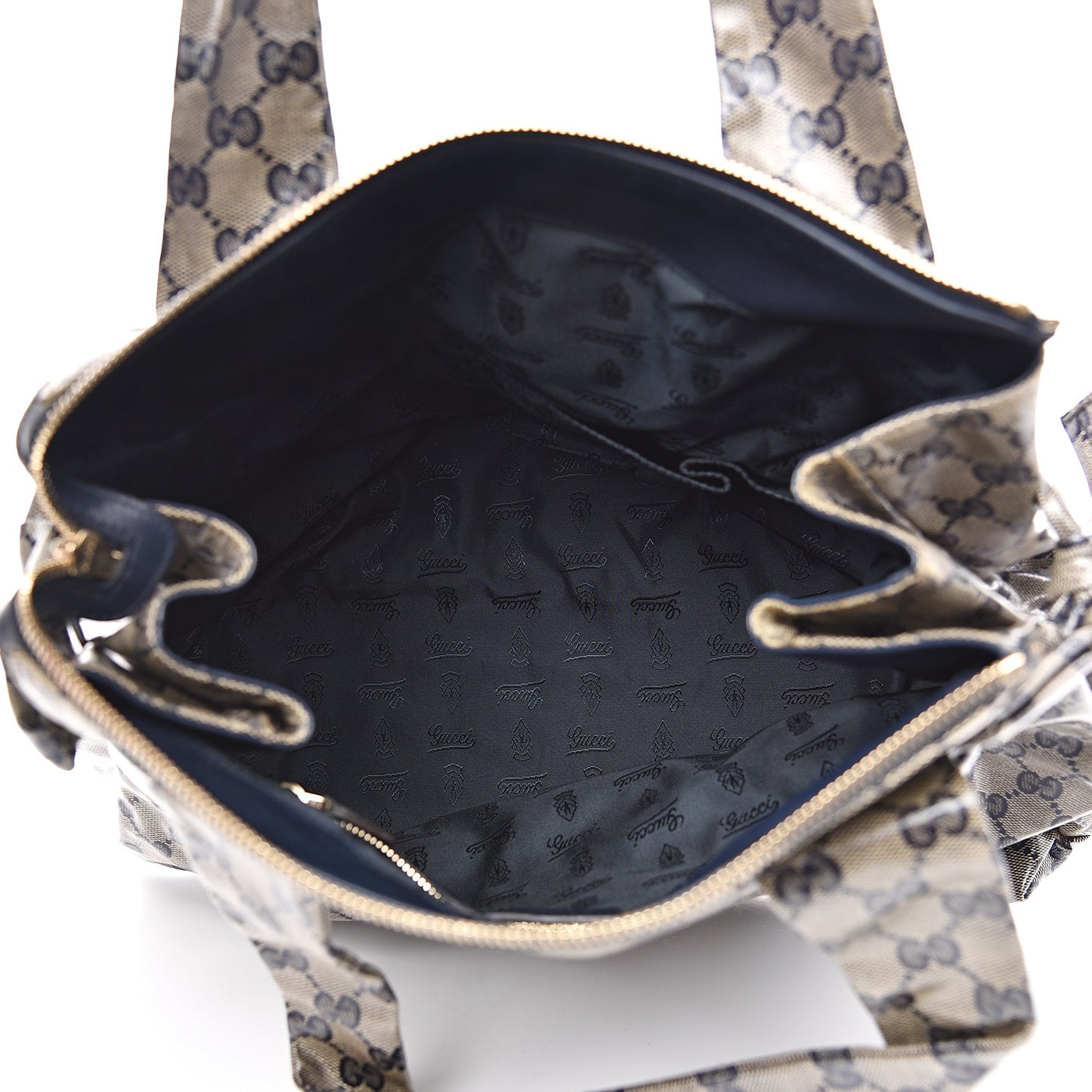 Crystal Monogram Hysteria Tote Navy Blue