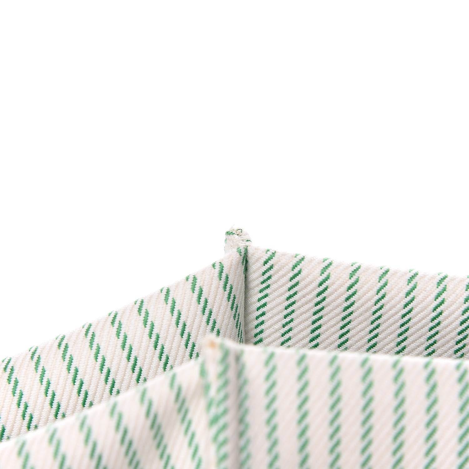 Celine Cotton Canvas Striped Medium Phantom Luggage White Green 11 of 11