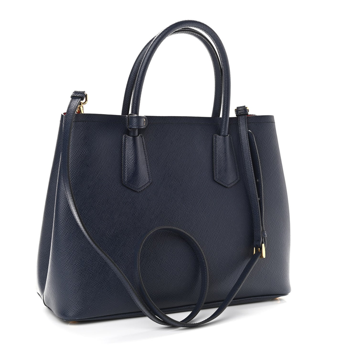 Saffiano Cuir Medium Double Bag Baltico