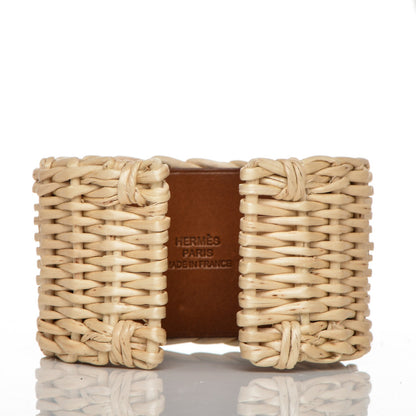Hermes Barenia Osier Collier De Chien CDC Picnic Bracelet M Fawn 3 of 6