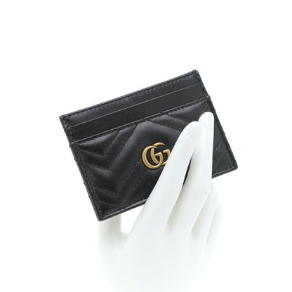 Gucci Calfskin Matelasse GG Marmont Card Holder Black 3 of 17